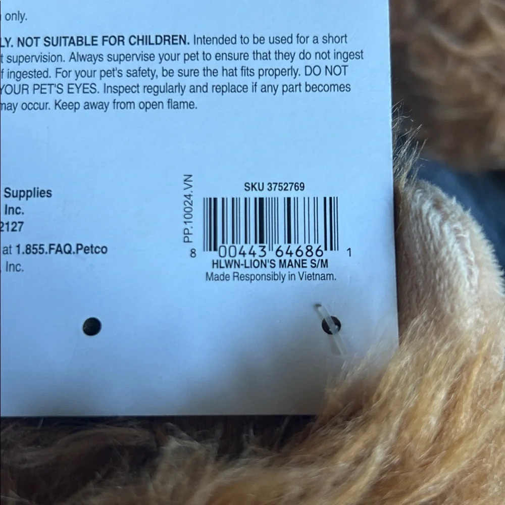 NWT Bootique Lion Mane Headpiece Halloween Cat S/M
